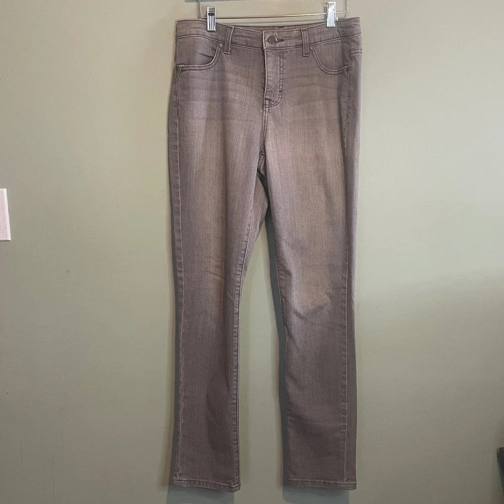 Bandolino Womens Casual Work Relaxed Fit Karyn Boyfriend Denim Jeans Grey Size 4